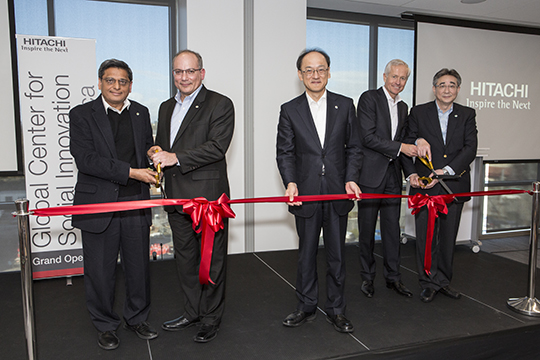 Hitachi executives at Ribbon Cutting Ceremony